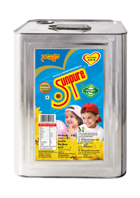 SUNPURE SUNFLOWER OIL - TIN